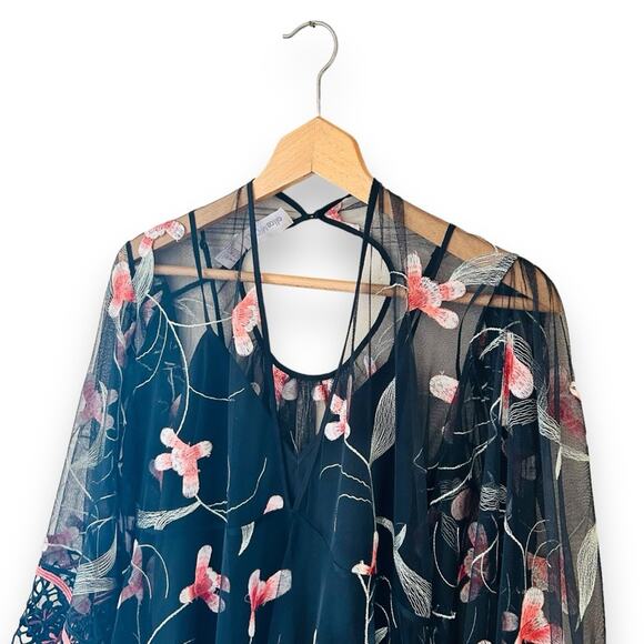 Alice McCall Wish You Were Here Mini Dress Sugar Plum Floral Black 4 US Women’s - Picture 3 of 11